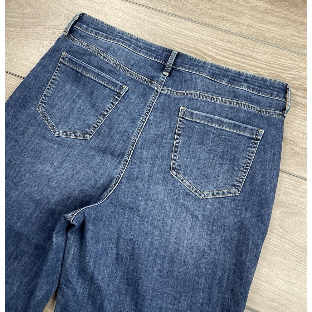 NYDJ Women's Wide Leg Cool Embrace High Rise Denim Jeans Blue Size 14 - Picture 4 of 10